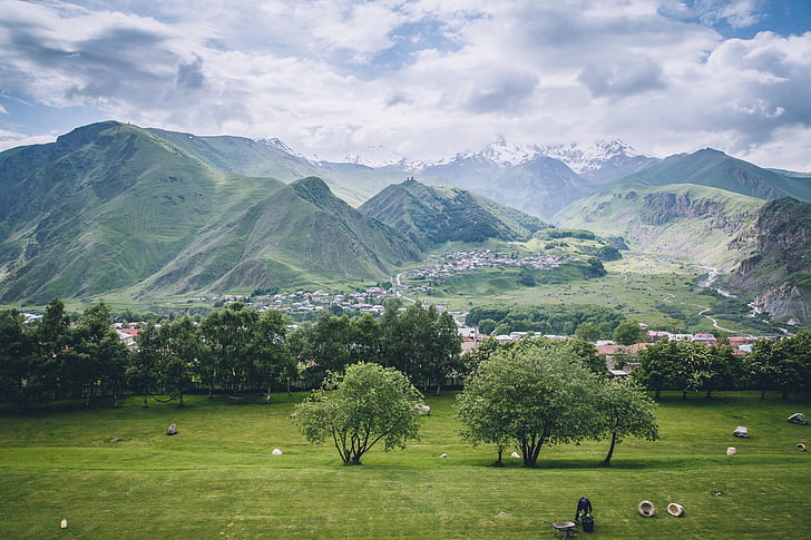 Mount Kazbek The scenery white cloud georgia